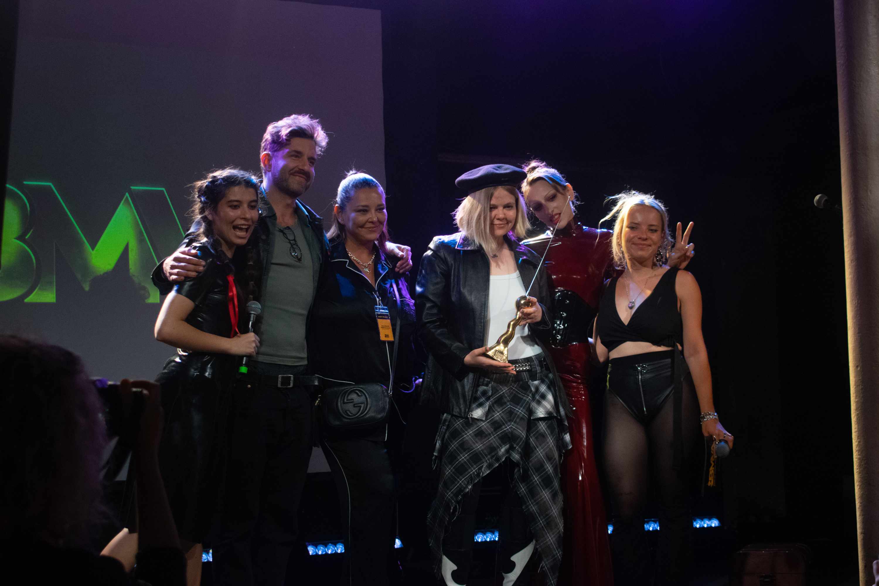 BMVA 2025 winners on stage with their trophies
